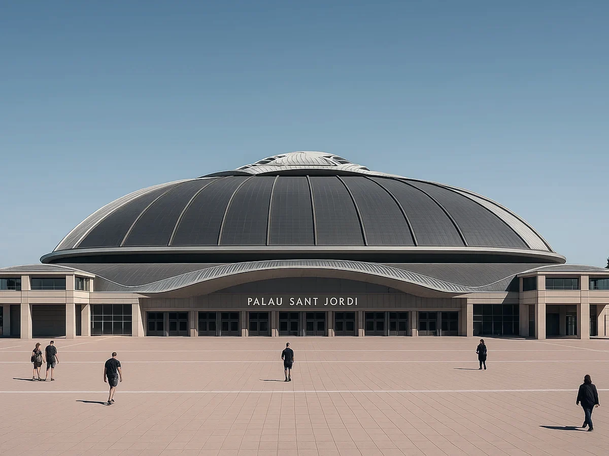 The dome of Palau Sant Jordi on Montjuïc