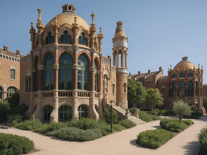 The modernist pavilions of the Hospital de Sant Pau