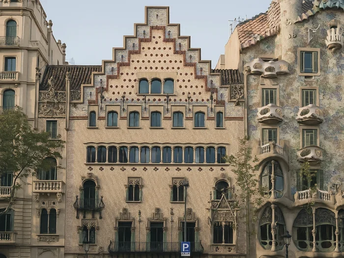 Modernist facades on Passeig de Gràcia